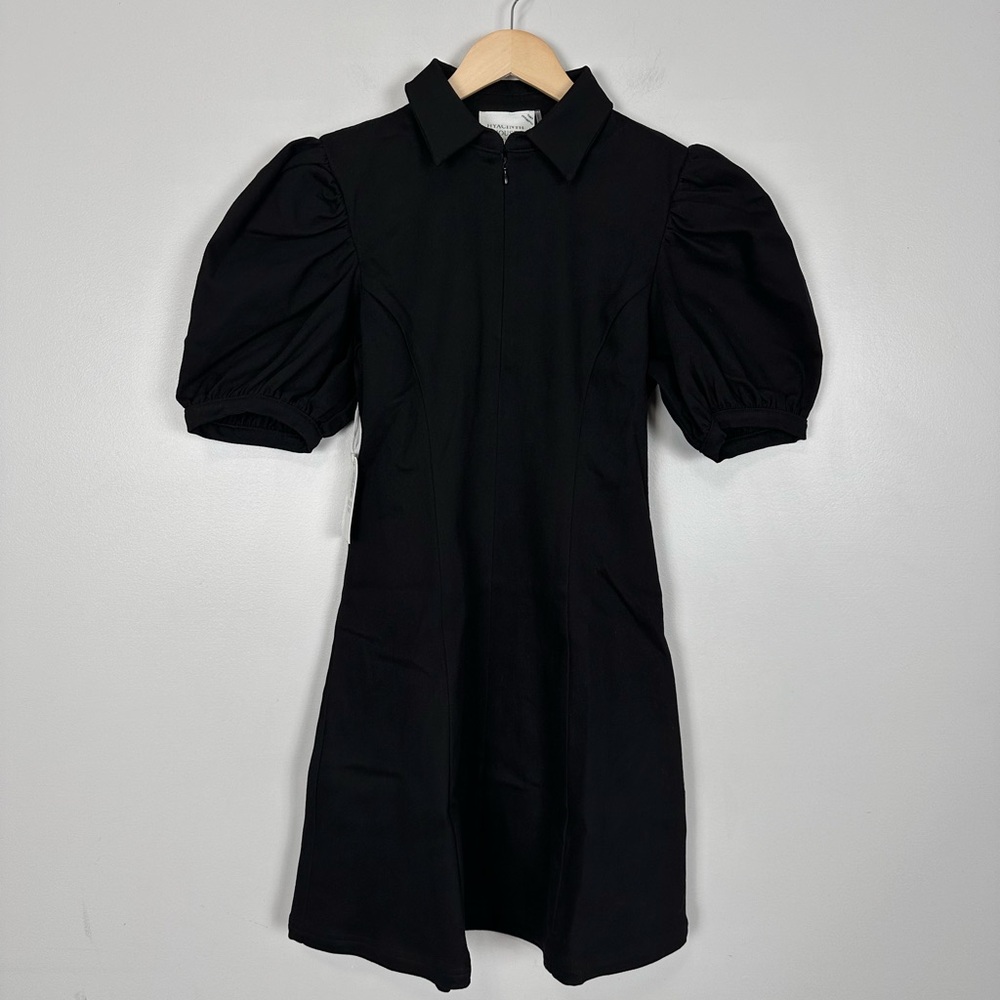 HYACINTH HOUSE Black Front Zip Denim Mini Dress SMALL - Picture 6 of 12